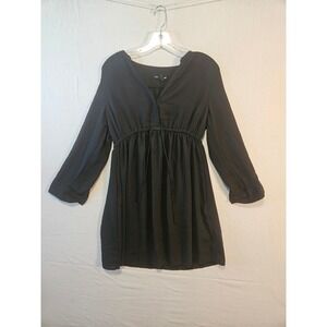 HM MAMA Women Black Long Sleeve Empire Waist Maternity Dress Small 0178349-8